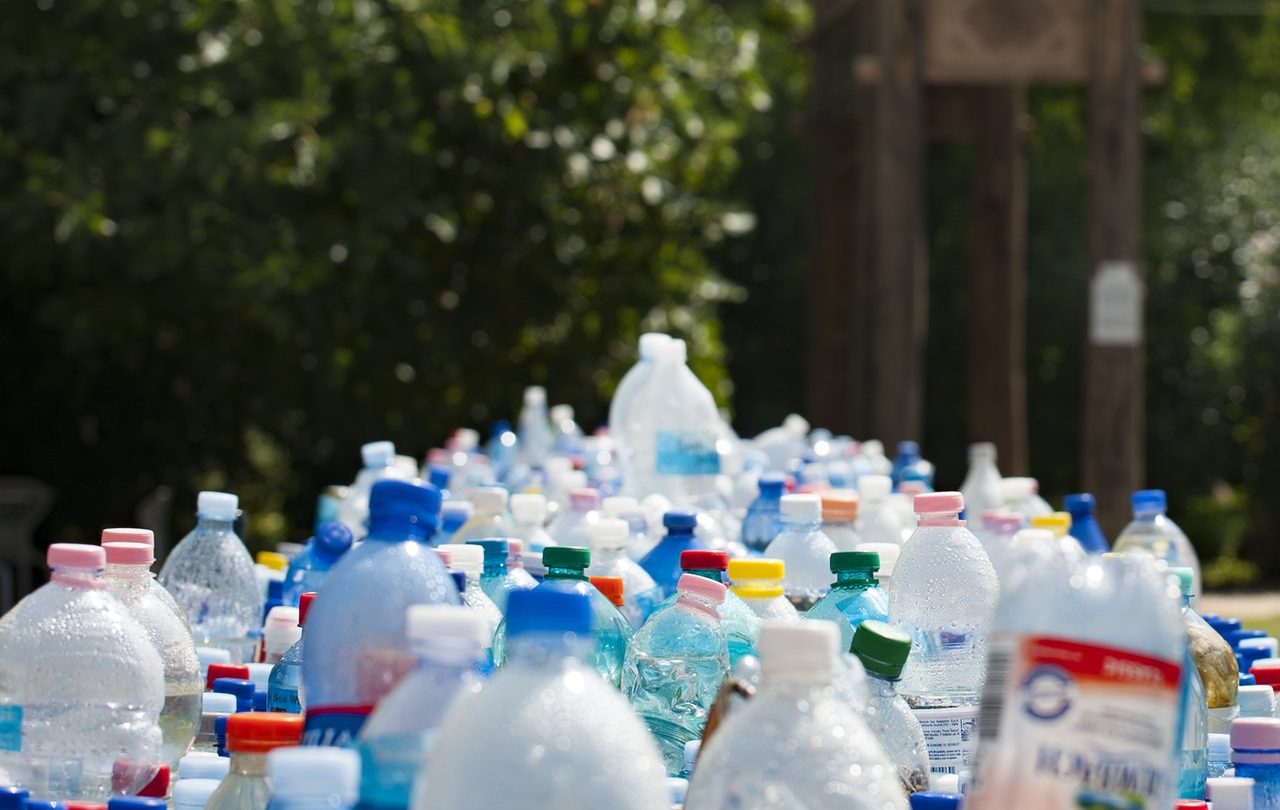 Plastic bottles waste